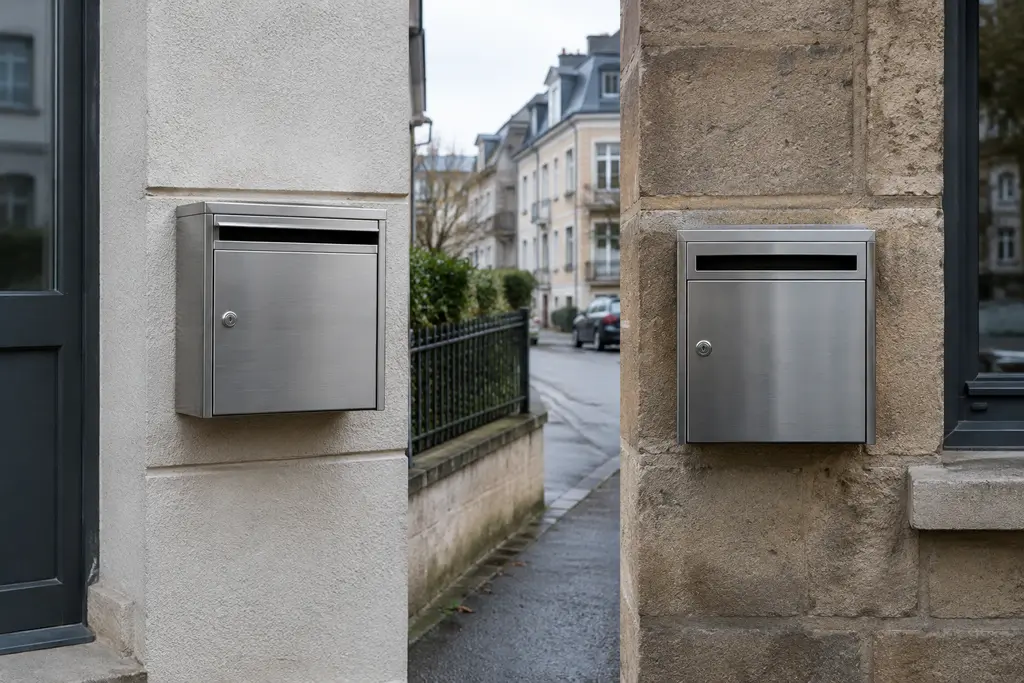 Deux boîtes aux lettres sans adresse apparaissent sur des façades différentes à Metz.